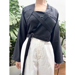 Rossy blazer crop / Korean crop blazer style / blazer tali crop