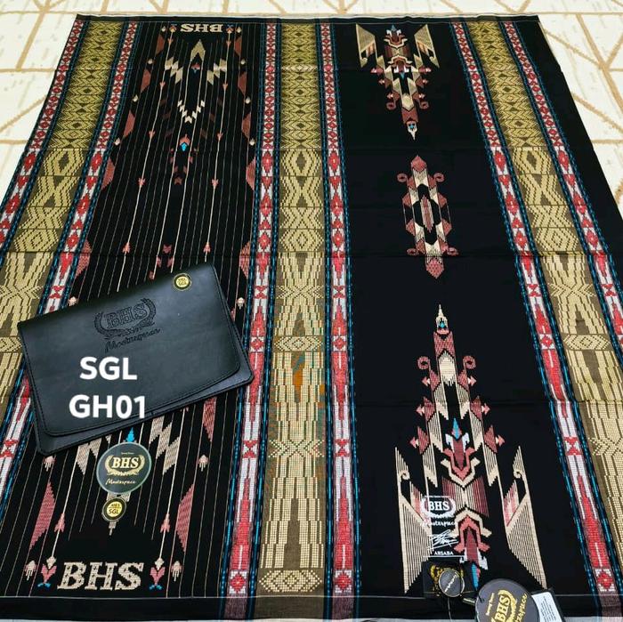 SARUNG BHS MASTERPIECE MOTIF SGL MAHKOTA, SIC SGE JIC JID JIE JSH SDB,SGF DLL, BAHAN MESRES, GOLD &