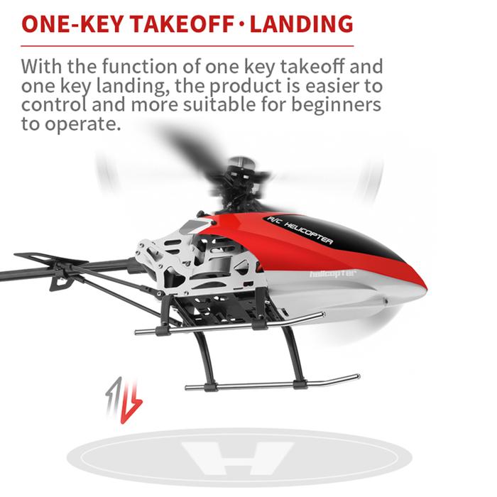 C186 Pro RC Helikopter RC Drone Baling-Baling Tunggal Tanpa Ailerons