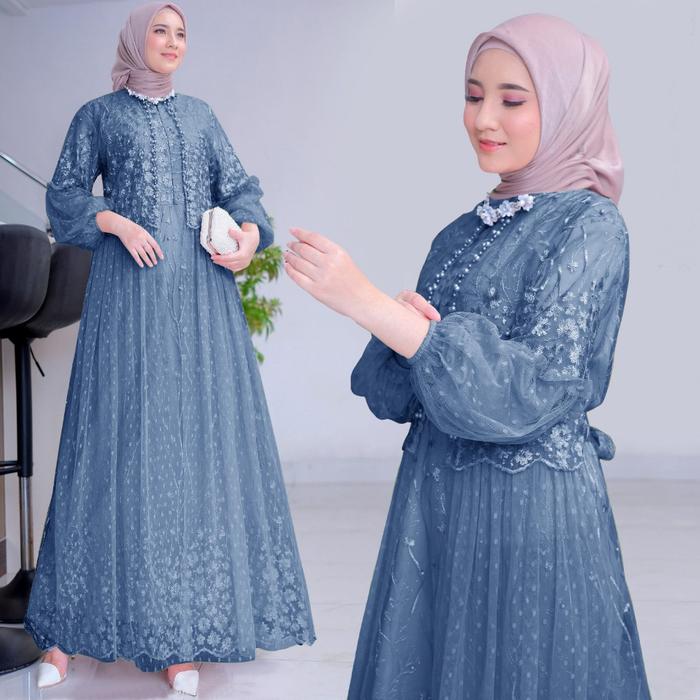 New (M-Xxxl) Gamis Brukat Gamis Lebaran Gamis Kekinian Gamis Gamis Pesta Gamis Kondangan Seragam Kon