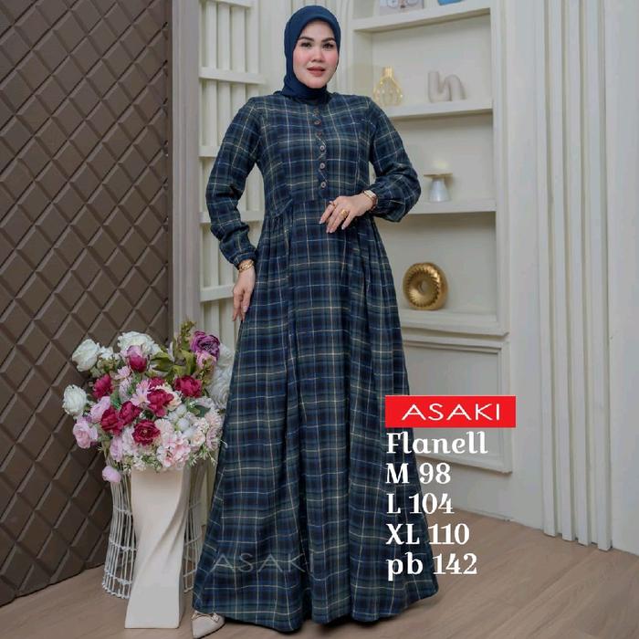 Zherfa Gamis Asaki Dress Wanita Dewasa Muslim