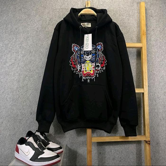 KENZO Sweater Hoodie Branded Cotton Flecee Premium Bahan Tebal Lembut Halus Nyaman Hangat Original Q