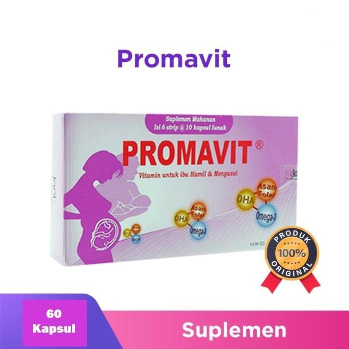 PROMO GUYS Promavit 60 Kapsul - Multivitamin & Mineral untuk Ibu Hamil & Menyusui dengan Minyak Ikan