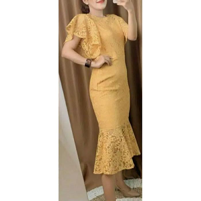 COD LW 781 MERMAID DRESS SCUBA / dress casual wanita