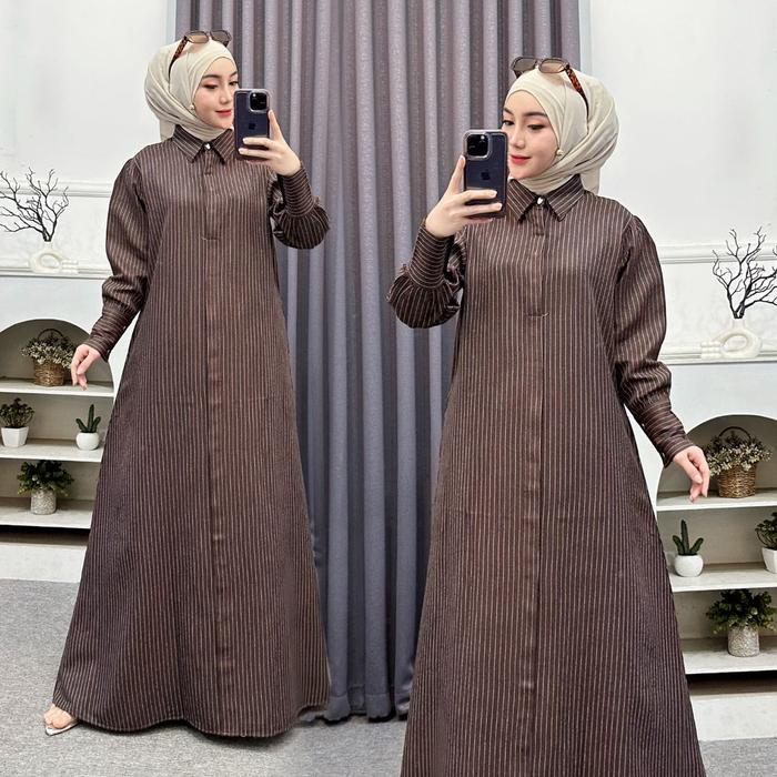 Gamis Oviena Gamis Deres Oviena Gamis Salur Terbaru Gamis Oviena Saku Samping Gamis Salur Terlaris