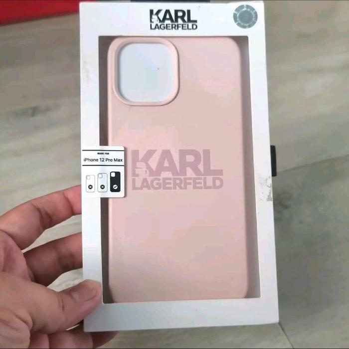 Karl Lagerfeld case Iphone 12 Pro Max silicone minus kecil