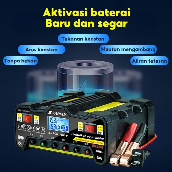 【Guncang 2.2】Intelligent Pengisi daya baterai mobil 112v24v pengisi daya cepat daya tinggi sepeda mo