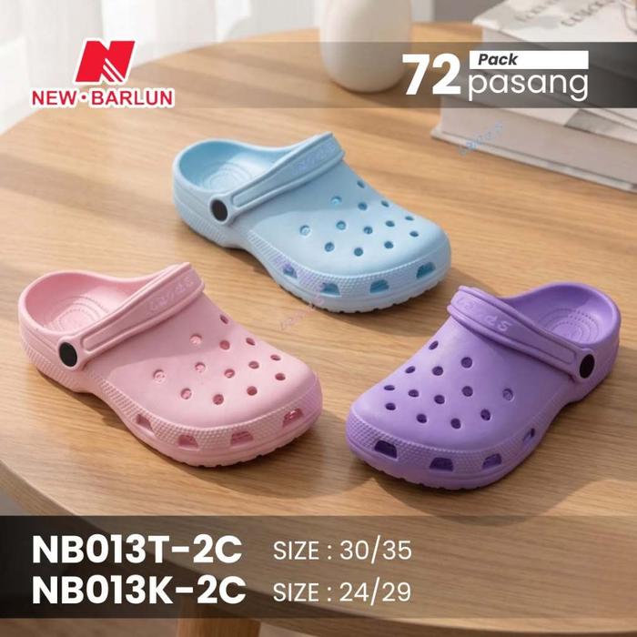 New Barlun Crocs Sendal Anak NB013K-2C / NB013T-2C (24-35)