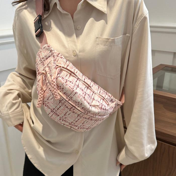TAS WAISTBAG WANITA NILON PINK JEACA KEKINIAN FASHION MURAH CEWEK TA982P3 SELEMPANG DADA PINGGANG WA