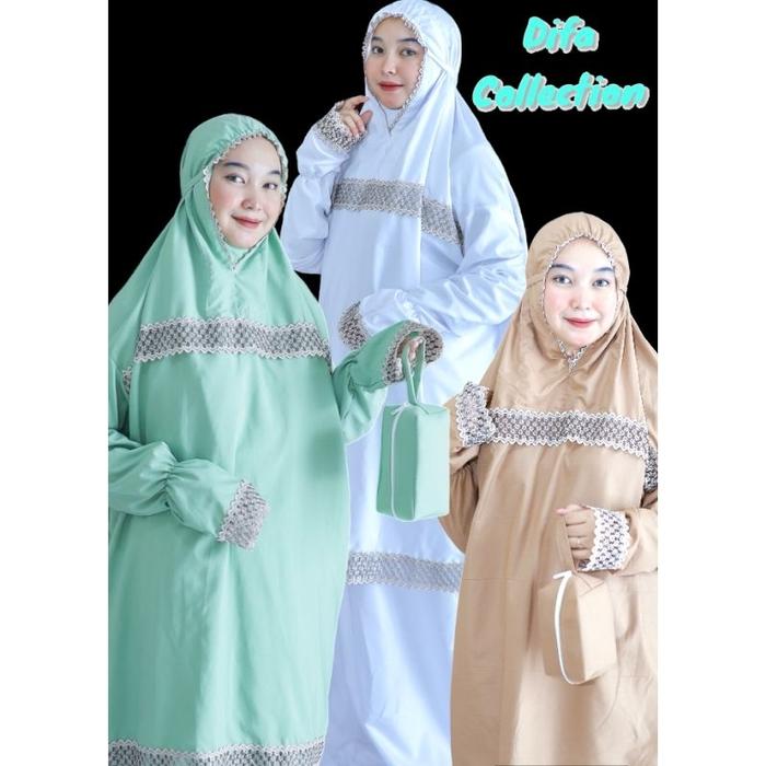 Terbaru MUKENA UMROH BERLENGAN ATAS BAWAH TEROMPAH HADRATULMAUT