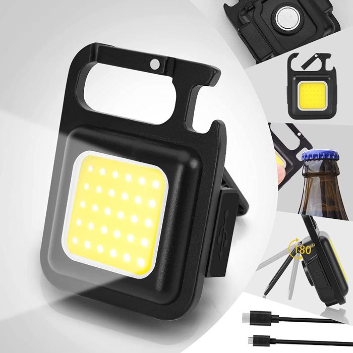 Lampu Kerja Mini Lampu Gantungan Kunci COB Silau Lampu Darurat