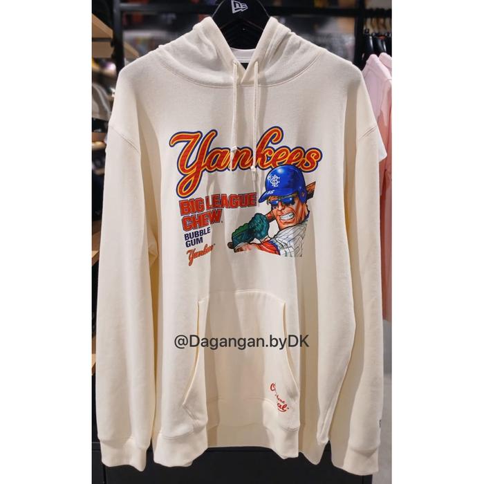 Jacket Hoodie New Era Yankees Baseball Original 100% Cream White