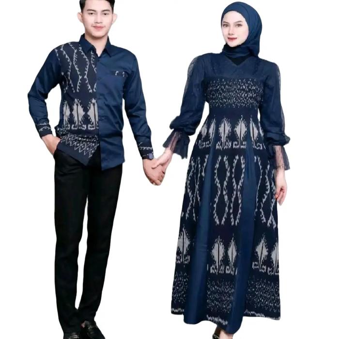 MAYA DRESS NAVY - MAYA DRESS ORIGINAL TENUN SONGKET - ASLI TENUN JEPARA