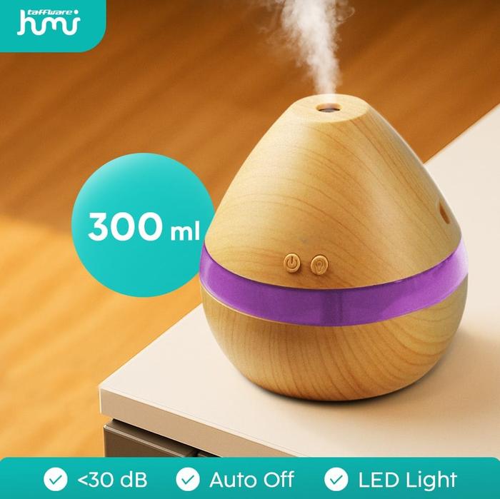 MutiaraMall - Humidifier Mini 300ml | Ultrasonic Aroma Diffuser LED | Pelembap Ruangan Portable
