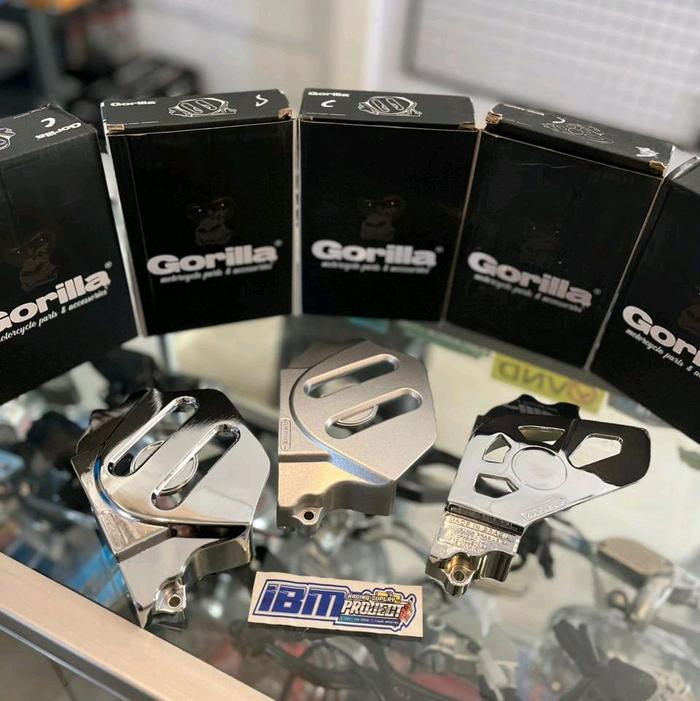 COVER GEAR TUTUP GEAR GER DEPAN MEGAPRO MODEL CRF TLR GORILLA CROM,TUTUP GEAR DEPAN CRF TLR GORILLA