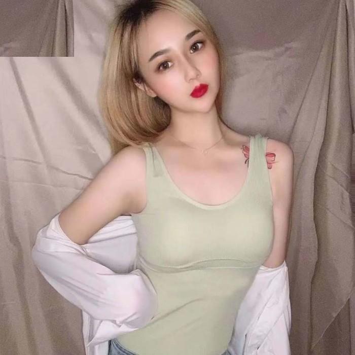 C»F5 VAYA LB01 SINGLET BRA WANITA ELASTIS TANKTOP CUP W♫28