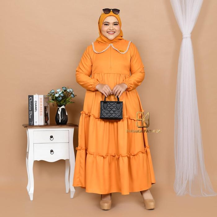 BELA MAXY Gamis perempn dewasa jumbo pakaian muslim wanita bigsize mt sampai 80kg+ ada size fashion 