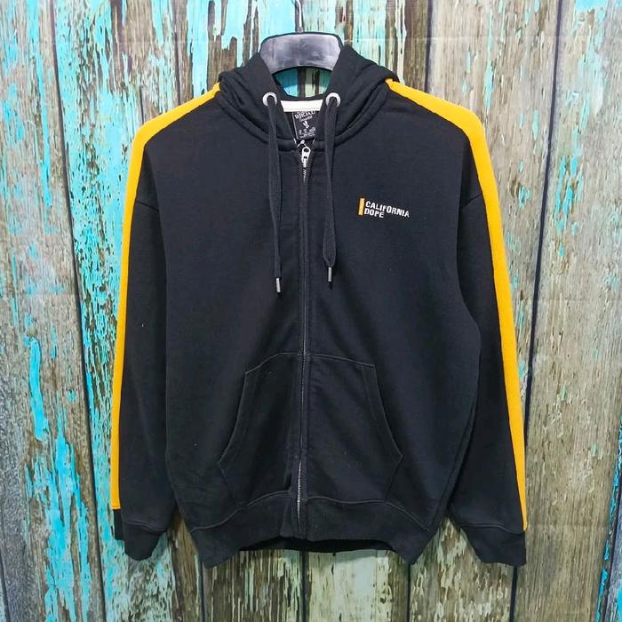 Zip Hoodie Pria/Wanita WHO.A.U CALIFORNIA Size L Casual harian