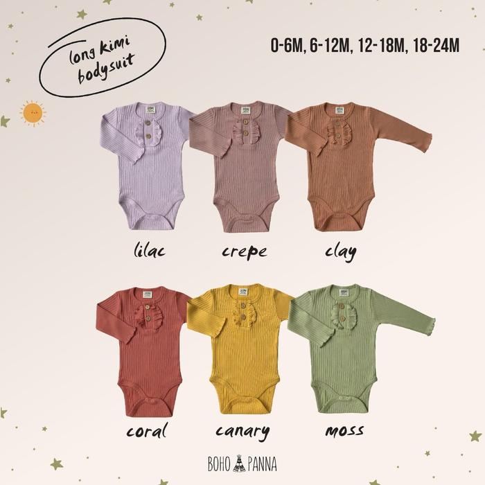 Kimi Long Bodysuit by Bohopanna - Baju Anak Perempuan - Tangan Panjang