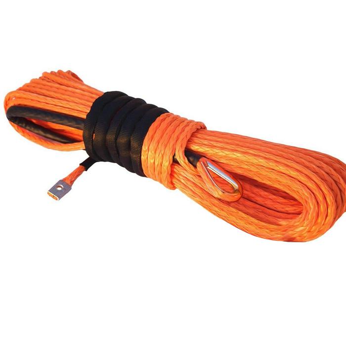 Synthetic Winch Rope, Orange1/4 x 50Ft Synthetic Winch Rope Line