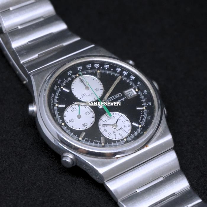 Seiko Chronograph 7T32-6043 Quartz Reverse Panda Japan Men Watch Jam Tangan Pria
