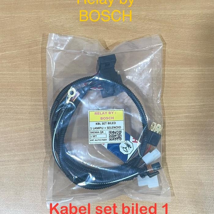 BOSCH Kabel Set Relay Biled 1 Lampu + Selenoid Kualitas OEM Relay Asli untuk Sistem Lampu