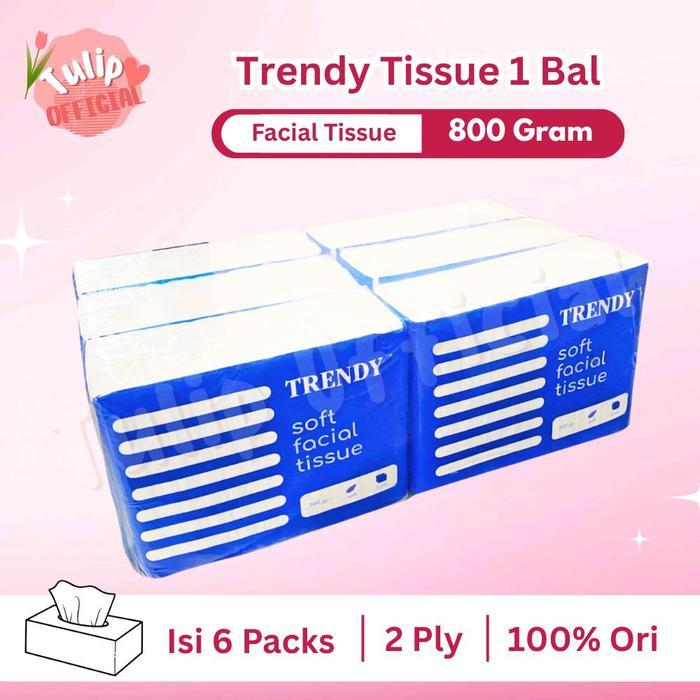 GROSIR MURAH 1 BAL Tisu Tissue TRENDY isi 6 Pack ± 900
