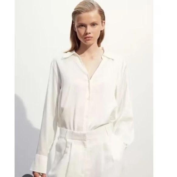 HM NEW V-NECK BLOUSE SHIRT KEMEJA