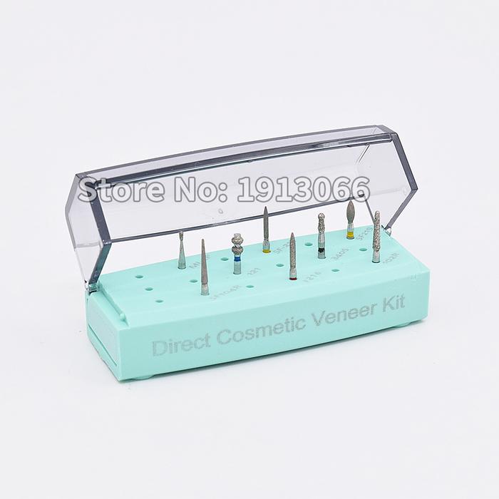 1 Kit(8Pcs) Gigi Langsung Kosmetik Veneer Kit Gigi Diamond Burs Bor
