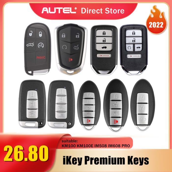 AUTEL Premium Universal Smart Key for Chrysler/Cadillac/Honda/Hyundai/Nissan Used with MaxiIM KM100 