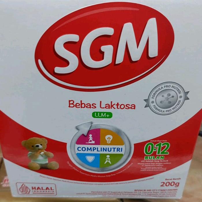 200 gr - SGM rendah laktosa yang dimaksud adalah SGM LLM+ (Low Lactose), yaitu susu formula khusus u