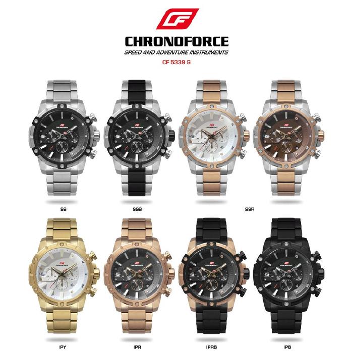 JAM TANGAN PRIA CHRONOFORCE CF 5339 G QUARTZ JAPAN MOVEMENT