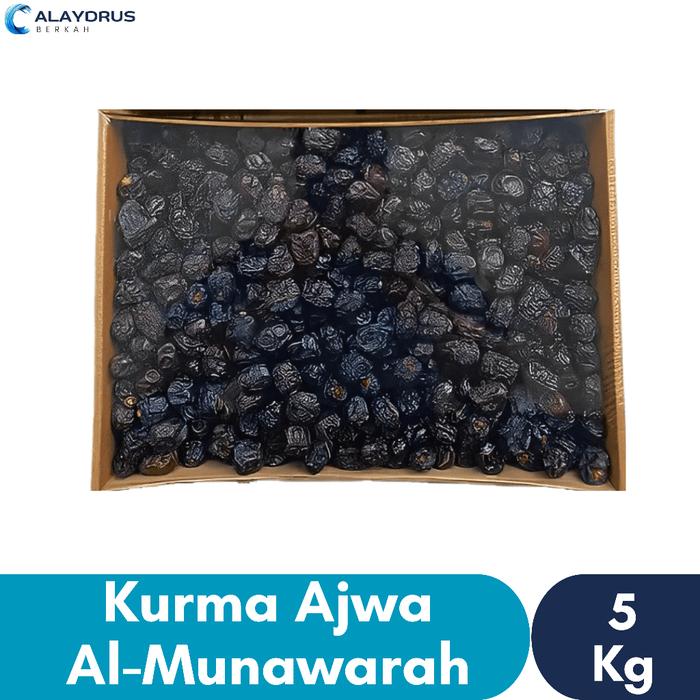 Kurma Ajwa 5Kg Asli 100% Original  Kurma Azwa Nabi Premium Quality Madinah Oleh Oleh Haji dan Umroh
