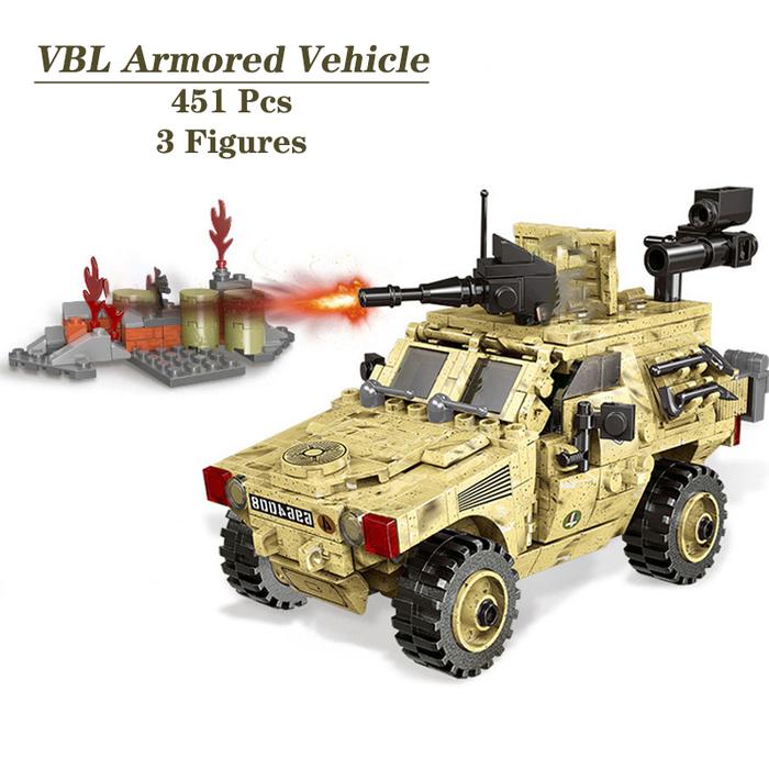 Military Series MOC Bricks Toys Arms WW2 Type VBL Armored Vehicle