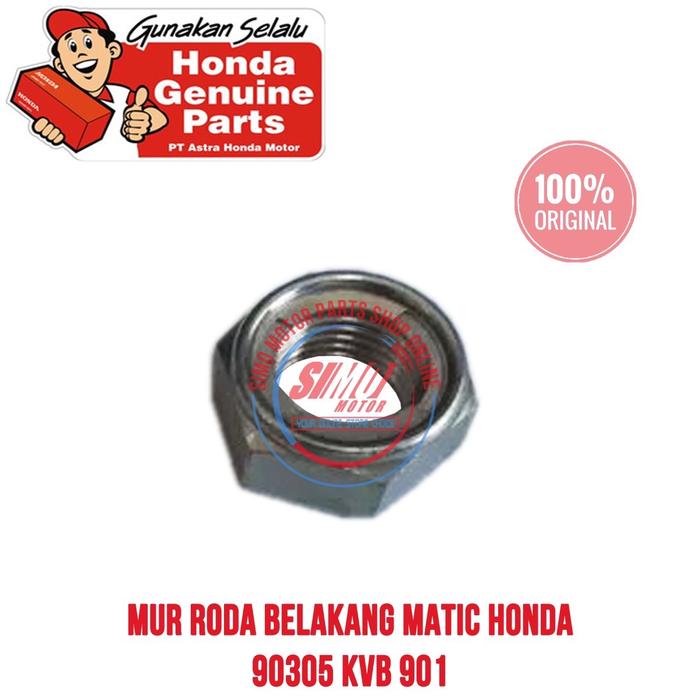 BT3 Mur Baut Roda Velg Belakang Depan Matic Honda Beat Vario Scoopy Spacy PCX Original Honda 90305kv