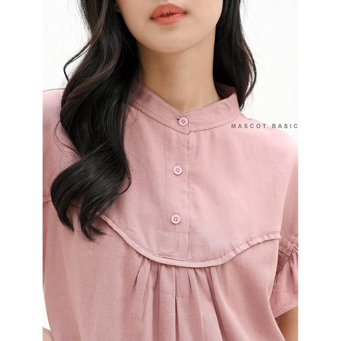 MASCOT Blouse Flanel Wanita Atasan Tangan Pendek
