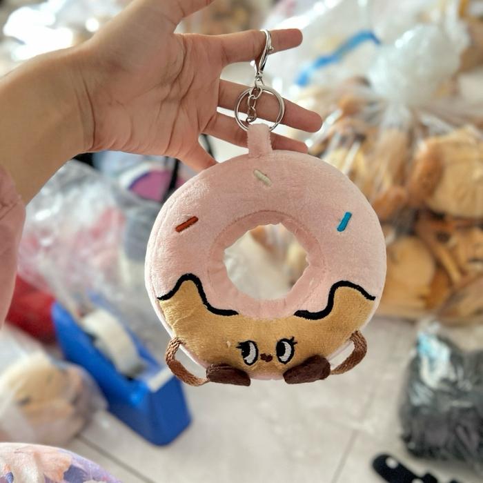 Boneka gantungan kunci charm bag tas karakter donat food makanan lucu made by order request design s