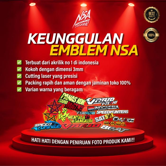 Ready Stok Nsa 2Pcs Emblem Mio Timbul 3D Logo Mio Japan Emblem Mio Timbul Logo Mio Sporty Stiker Str