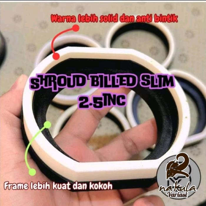 Shroud Billed Akrilik Slim Bulat Hexa Ukuran 2,5 Inc Tebal 5mm Frame Kuat Kokoh Motorcycle