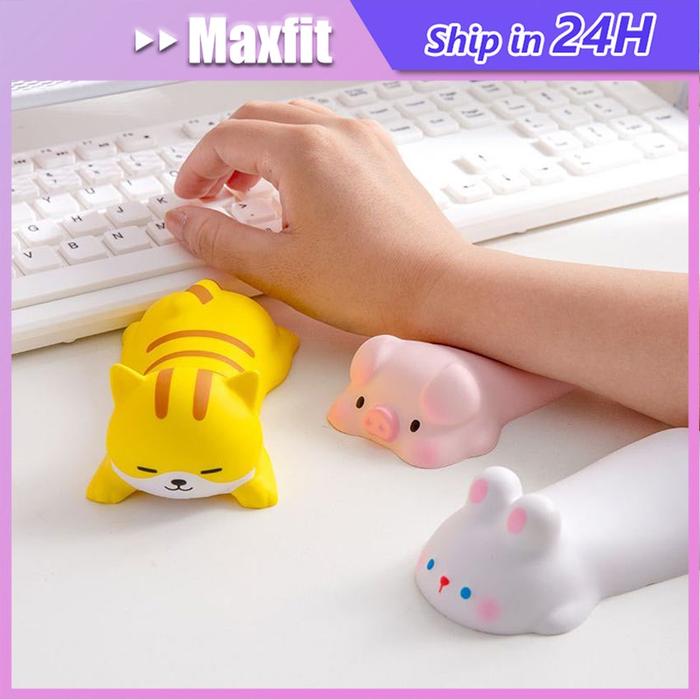 Mouse Pad Wrist Rest Pad Keyboard Bantalan MousePad Anime Karakter Lucu resin lembut Pergelangan Tan