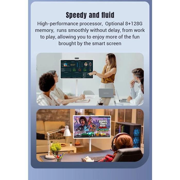 Nasm Tv 32 Inch Smart Screen Touch Screen Portable Tv Movable Rechargeable Lcd Smart Tv