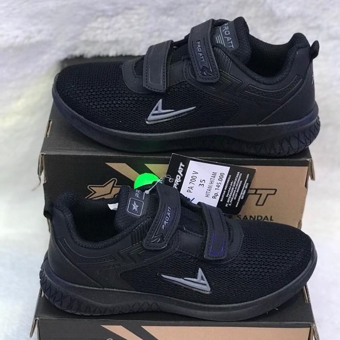 Sepatu sekolah pro att p700 ringan lentur hitam putih size 31/38 cod Casual Shoes Snekers Black Kare