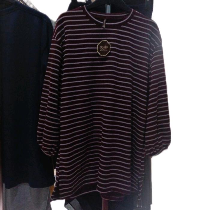 Atasan Aquila knit salur wanita premium, knit premium aquila,tunik waanita knit premium