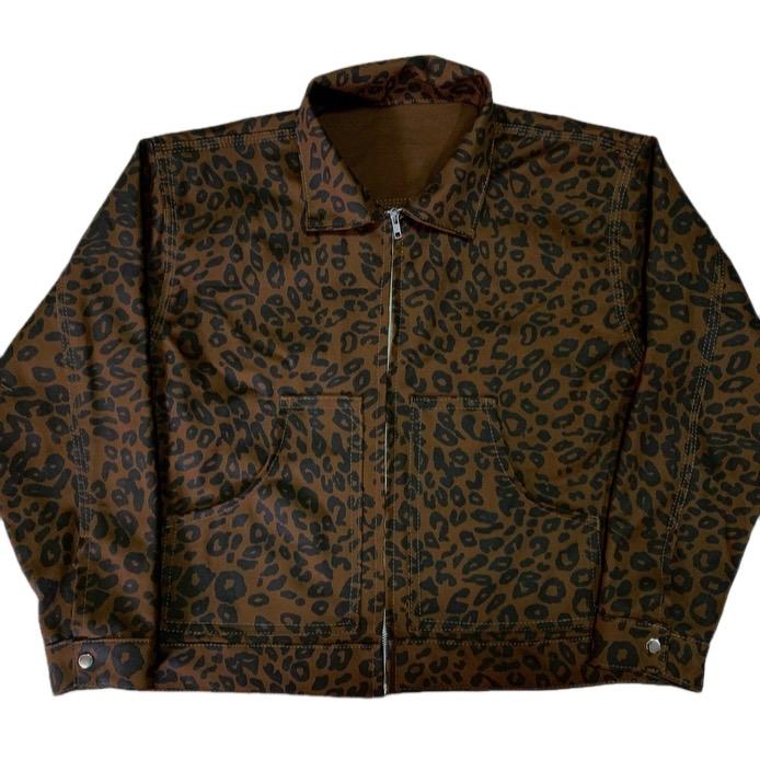 Work jacket / Leopard jacket Dark brown