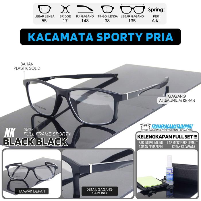 Frame Kacamata Minus Sporty Plastik Kaca Mata Sporty Kasual