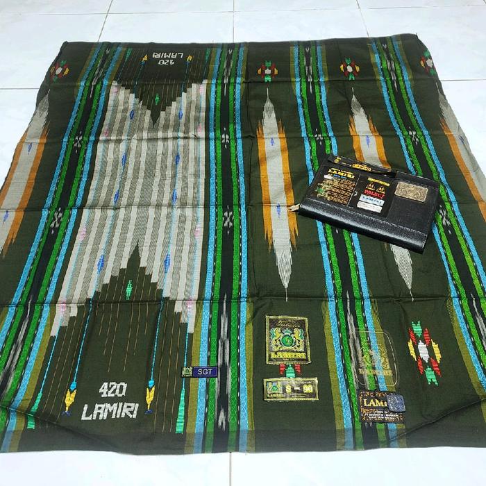 LAMIRI SARUNG  ATBM JAHIT TENGAH  TIPE SGT FULL SUTRA 100%  BENANG SUTRA 210 ORIGINAL - Manual Tradi