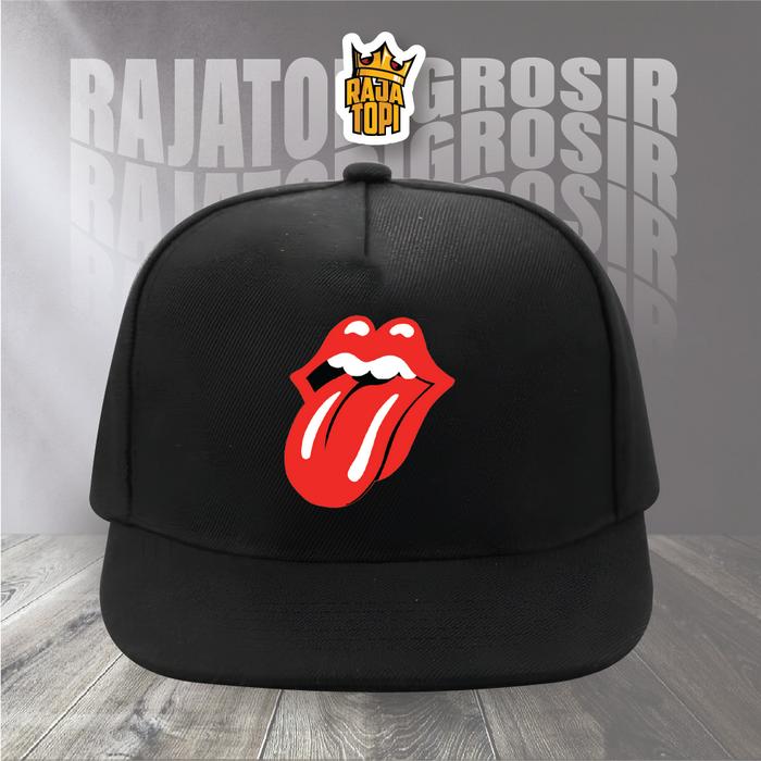 Topi Snapback Custom Logo Band Sablon Digital Kualitas Terjamin/ Rolling Stones/ The Doors/ The Who