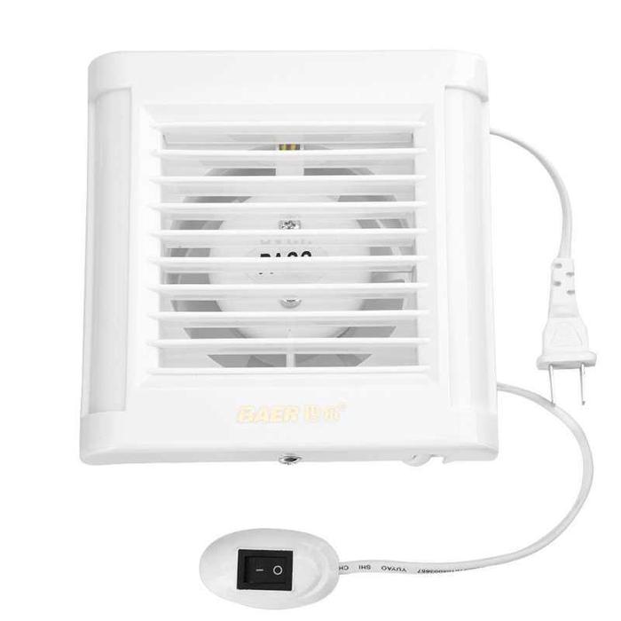Kipas Pembuangan Ventilasi Udara Pasang Dinding, 15W 220V 4 ''6'' 8
