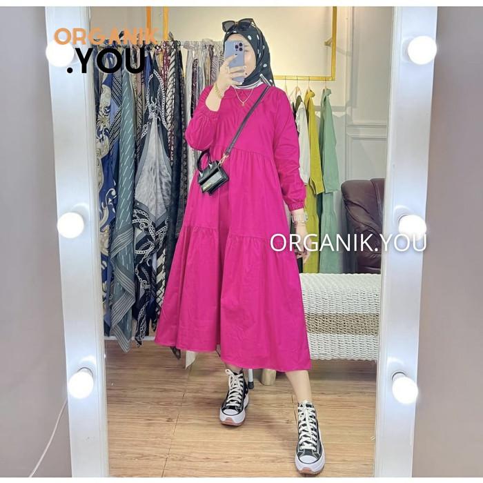 K❤YN O.YOU - BAJU TUNIK SERINA MIDI DRESS BAHAN KATUN POLY O✉MV