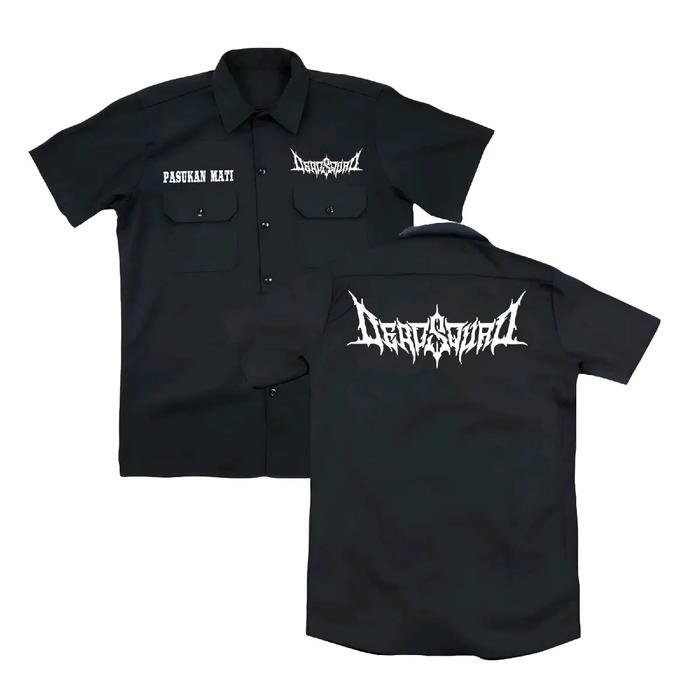 KEMEJA/WORKSHIRT PDH PENDEK DISTRO DEADSQUAD PASUKAN MATI TERBARU - KEMEJA MUSIK BAND DEADSQUAD Kain